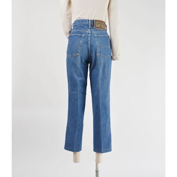 Vintage 90s Armani Jeans High Waisted Tapered Leg Cropped Ankle Length Jeans 28 - Picture 5 of 9